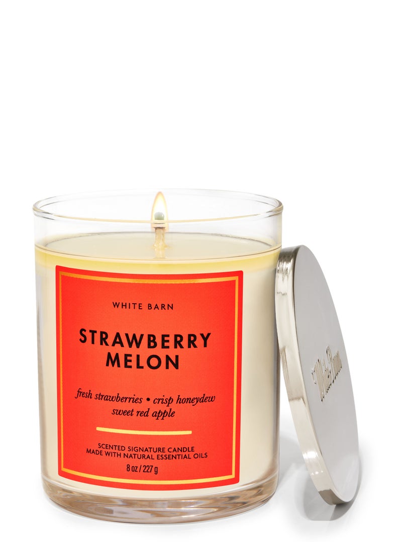 باث آند بودي وركس Strawberry Melon Signature Single Wick Candle  - Image 3