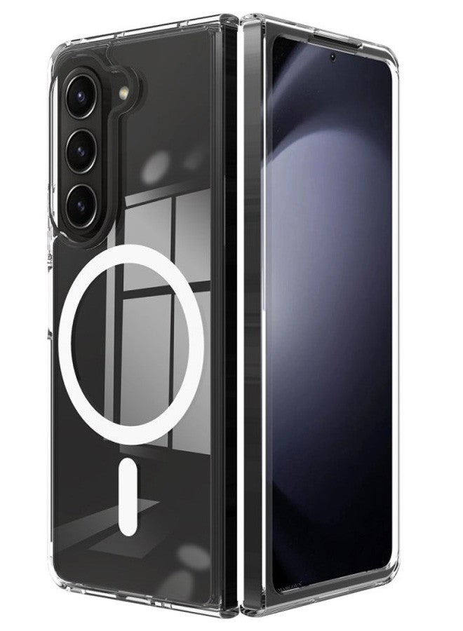 MARGOUN [for Samsung Galaxy Z Fold 6] Clear Case Magnetic Compatible with MagSafe Slim Fit Crystal Clear Transparent Skin Cover Anti-Yellowing Anti-Slip Clear  - Image 1