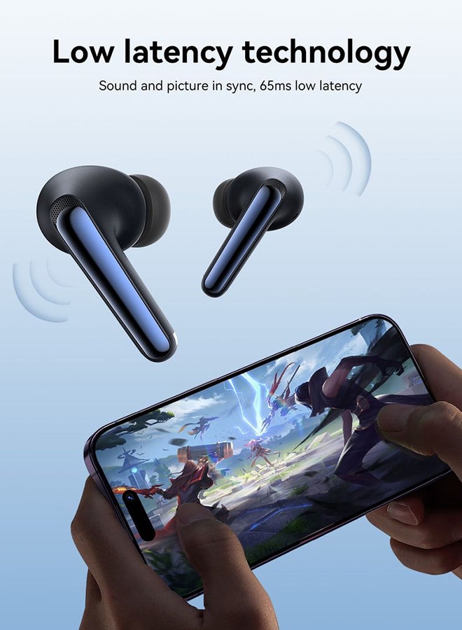 TWS Bluetooth 5.4 Earbuds (Upgraded 2025) – Hi‑Fi Bass (Richer Sound Quality), ANC Active Noise Cancelling (Reduces Background Noise), Dual EQ Modes (Switch Between Deep Bass & Balanced), Dual Mic Calls (Clearer Conversations), 42 hr Playtime, IP54 Waterproof (Sweat & Splash Resistant) For Iphone 16 and Below, Samsung S25 and below and More - Top Quality - Ce Certified White
