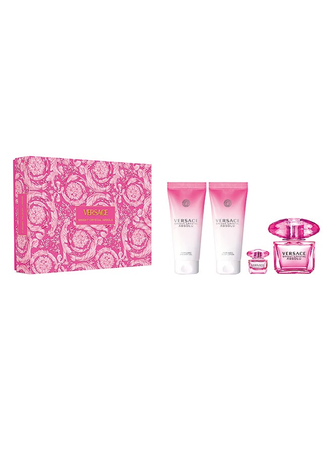 VERSACE Bright Crystal Absolu Edp Natural Spray Gift Set 90ml 