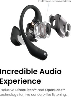 SHOKZ OpenFit - Open-Ear True Wireless Bluetooth Headphones With Microphone Black  - Image 2