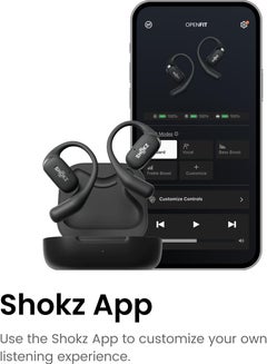 SHOKZ OpenFit - Open-Ear True Wireless Bluetooth Headphones With Microphone Black  - Image 5