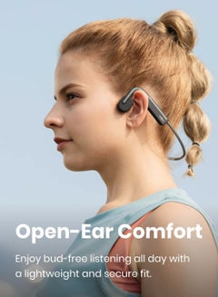 SHOKZ OpenMove Bluetooth Wireless Headphones With Mic, Bone Conduction Wireless Headset Grey  - Image 3
