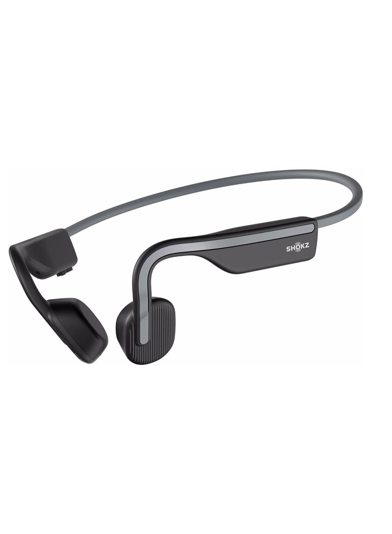 OpenMove Bluetooth Wireless Headphones With Mic, Bone Conduction Wireless Headset Grey