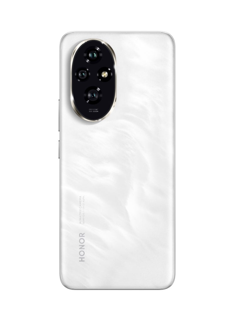 Honor - 200 5G Dual SIM Moonlight White 12GB RAM + 256GB With Free X5 TWS Earbuds - Middle East Version - Image 1