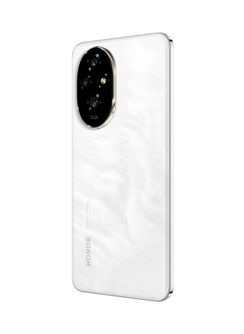 Honor - 200 5G Dual SIM Moonlight White 12GB RAM + 256GB With Free X5 TWS Earbuds - Middle East Version - Image 1