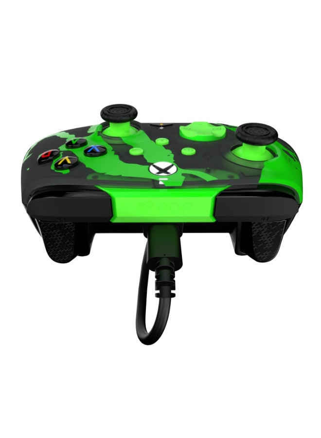 pdp - Xbox Series X|S & PC Jolt Green Rematch Glow Advanced Wired Controller - Image 1