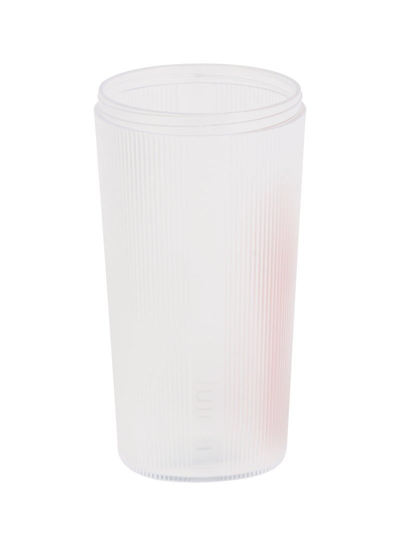 KRYPTON Rechargeable Portable Juicer With Stainless Steel Blade, Powerful Motor, Rechargeable Lithium Battery, PP Jar 300 ML, 50 CM Charging Cable, Type C Slot 300 ml 35 W KNB6579 White & Light Pink - Image 4