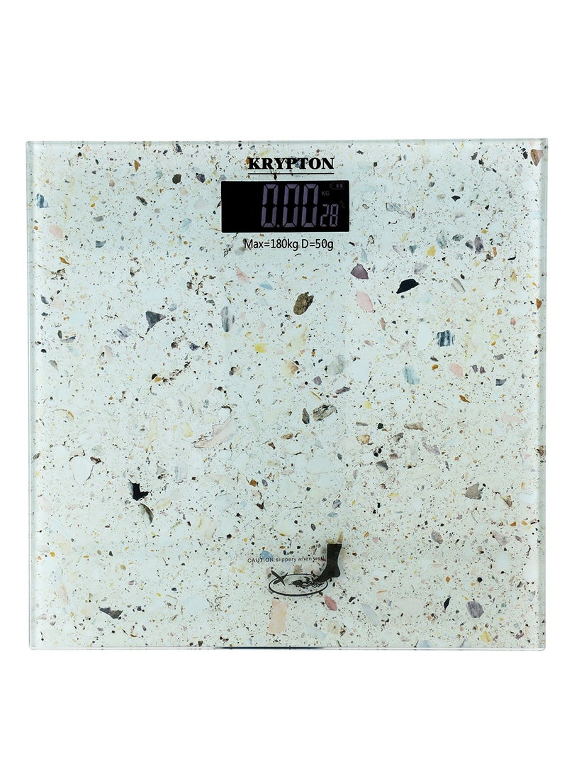 KRYPTON Digital Body Scale With 180 Kg Capacity Low Battery/Overload Indication Tempered Glass Platform KNBS5042 Multi Color  - Image 1