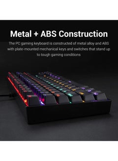 REDRAGON Redragon K552 Mechanical Gaming Keyboard Rainbow LED Backlit Wired with Anti-Dust Proof Switches for Windows PC (Black, 87 Keys Blue Switches)  - Image 5