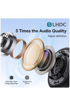 Baseus Bowie H1i Noise-Cancellation Wireless Headphone 100 Hours Playing Time Low Latency Bluetooth V5.3 Headset Black  - Image 5