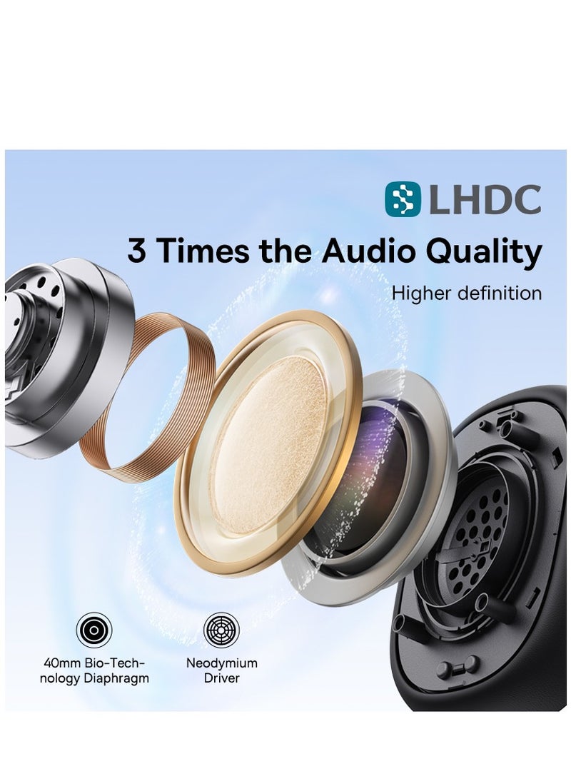 Baseus - Bowie H1i Noise-Cancellation Wireless Headphone 100 Hours Playing Time Low Latency Bluetooth V5.3 Headset Black - Image 1