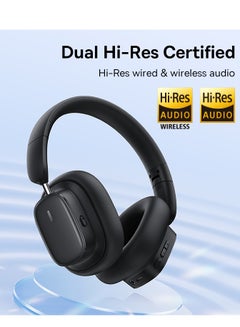 Baseus Bowie H1i Noise-Cancellation Wireless Headphone 100 Hours Playing Time Low Latency Bluetooth V5.3 Headset Black  - Image 2