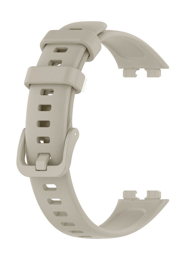 MARGOUN [for Huawei Band 9] Soft Silicone Wristband Replacement Band Watch Strap Sport Strap Beige - Image 2