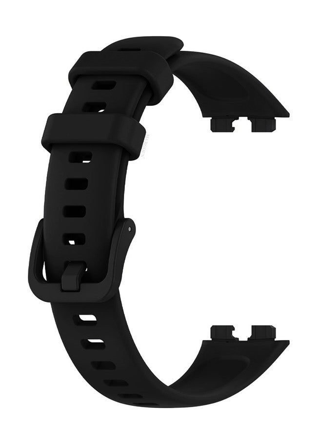MARGOUN [for Huawei Band 9] Soft Silicone Wristband Replacement Band Watch Strap Sport Strap Black - Image 2