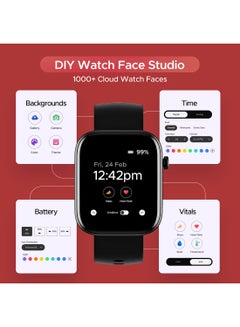 boAt boAt Wave Call 2 with 1.83" HD Display, Advanced BT Calling, DIY Watch Face Studio, Coins, 700+Active Modes, Live Cricket Scores, Smart Watch for Men & Women Active Black  - Image 3
