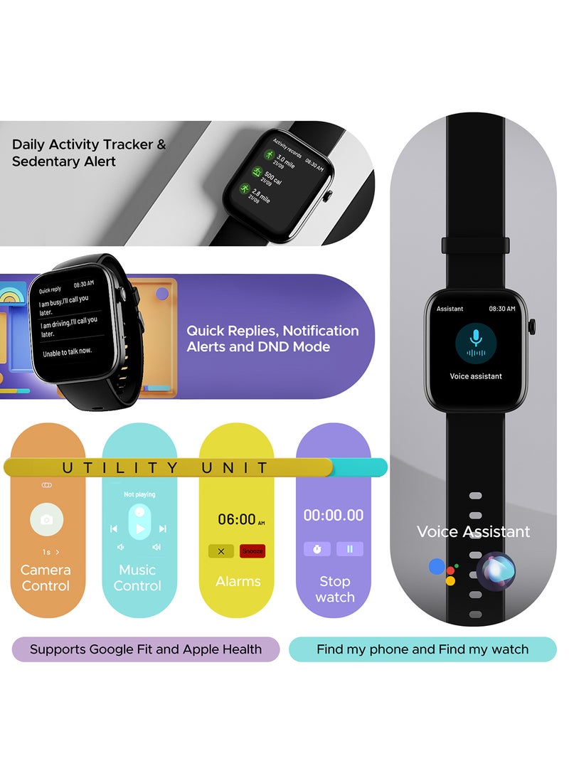 boAt - boAt Wave Call 2 with 1.83" HD Display, Advanced BT Calling, DIY Watch Face Studio, Coins, 700+Active Modes, Live Cricket Scores, Smart Watch for Men & Women Active Black - Image 1