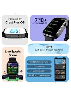 boAt boAt Wave Call 2 with 1.83" HD Display, Advanced BT Calling, DIY Watch Face Studio, Coins, 700+Active Modes, Live Cricket Scores, Smart Watch for Men & Women Active Black  - Image 5