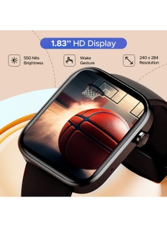 boAt boAt Wave Call 2 with 1.83" HD Display, Advanced BT Calling, DIY Watch Face Studio, Coins, 700+Active Modes, Live Cricket Scores, Smart Watch for Men & Women Active Black  - Image 4