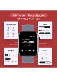 boAt boAt Wave Call 2 with 1.83" HD Display, Advanced BT Calling, DIY Watch Face Studio, Coins, 700+Active Modes, Live Cricket Scores, Smart Watch for Men & Women Cool Grey  - Image 3
