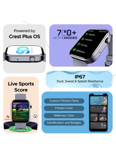 boAt boAt Wave Call 2 with 1.83" HD Display, Advanced BT Calling, DIY Watch Face Studio, Coins, 700+Active Modes, Live Cricket Scores, Smart Watch for Men & Women Cool Grey  - Image 5