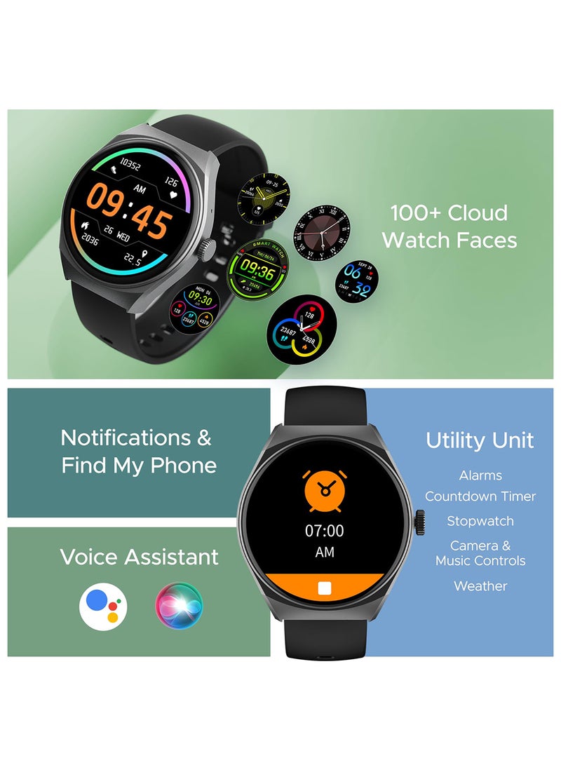 boAt Lunar Seek with 1.39" HD Display, Advanced Bluetooth Calling, Functional Crown, Multiple Sports Mode,100 Watch Faces, IP67 Dust, Sweat & Splash Resistance, HR & SpO2 Monitoring Active Black - pnsku/N70092057V/45/_/1731233903/cca0feb2-5620-471c-9b92-6f47539ffa31
