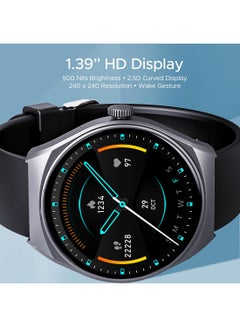 boAt boAt Lunar Seek with 1.39" HD Display, Advanced Bluetooth Calling, Functional Crown, Multiple Sports Mode,100 Watch Faces, IP67 Dust, Sweat & Splash Resistance, HR & SpO2 Monitoring Active Black  - Image 2