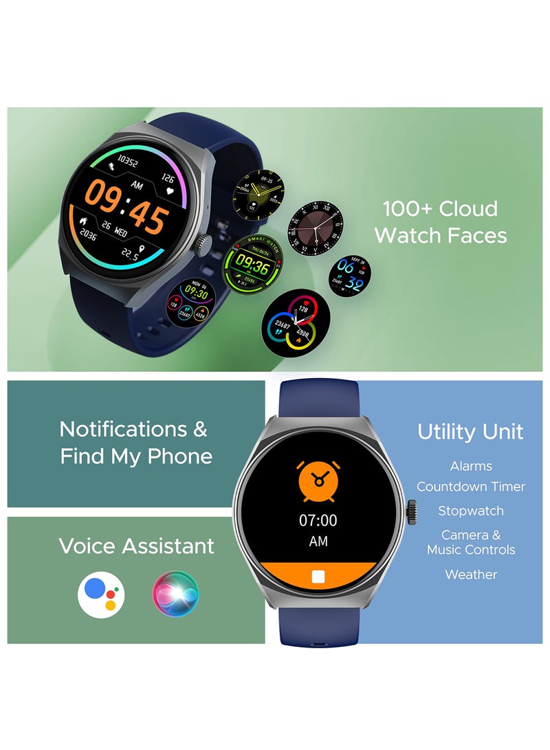 boAt - boAt Lunar Seek with 1.39" HD Display, Advanced Bluetooth Calling, Functional Crown, Multiple Sports Mode,100 Watch Faces, IP67 Dust, Sweat & Splash Resistance, HR & SpO2 Monitoring Cool Blue - Image 1