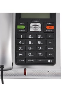 GEEPAS Geepas Executive Telephone with Caller ID GTP28011 , With 16-Digit LCD Display and White Backlight, Solid Built Quality and Classic Design, Hands Free Function and Auto Redial Silver & black  - Image 2