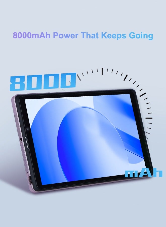 سي آيديا 8 inch Android 12 Tablet WiFi 8GB RAM 512GB ROM 8000mAh Battery 800*1280 IPS For Adult Pink  - Image 5