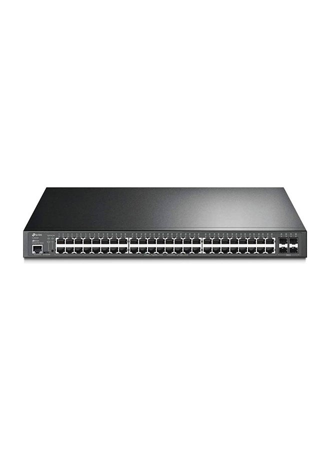 TP-LINK 52 Port Gigabit L2+ Managed PoE Switch, 384W Power Budget, 48x RJ45 Ports, 4 x SFP Slots, PoE Auto Recovery, Omada SDN Integrated, IPv6, Static Routing, TL-SG3452P Black  - Image 1