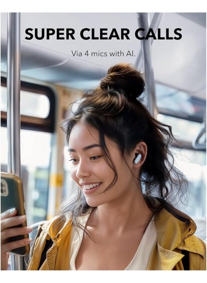 Soundcore - R50i Noise Cancelling Earbuds, Strong And Smart Noise Cancelling, Powerful Bass, 45H Playtime, 2-in-1 Case And Phone Stand, IP54, Wireless Earbuds, Bluetooth 5.4, App Control Blue - Image 1
