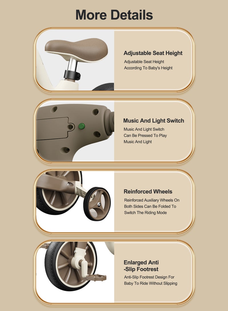 Kidle Balance Car 1-3 Years Old Baby Boys And Girls A Car Dual-Use Balance Car Tricycle Yo-Yo Scooter  - Image 4