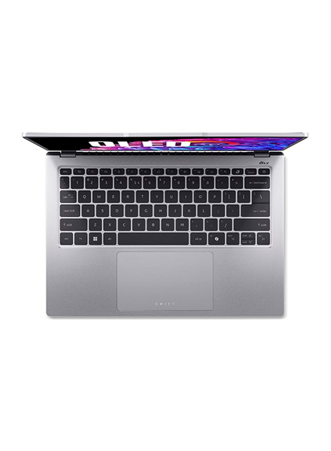Acer - Swift Go SFG14 Ultra-Thin Laptop 14-Inch OLED SlimBezel Display, Core Ultra 5-125H 14 Cores Upto 4.5GHz/16GB LPDDR5X RAM/512GB SSD Storage/Intel Arc Graphics/Windows 11 Home/ English/Arabic Silver - Image 1