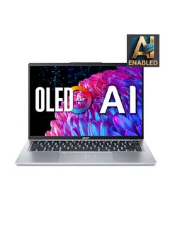 Swift Go SFG14 Ultra-Thin Laptop 14-Inch OLED SlimBezel Display, Core Ultra 5-125H 14 Cores Upto 4.5GHz/16GB LPDDR5X RAM/512GB SSD Storage/Intel Arc Graphics/Windows 11 Home/ English/Arabic Silver
