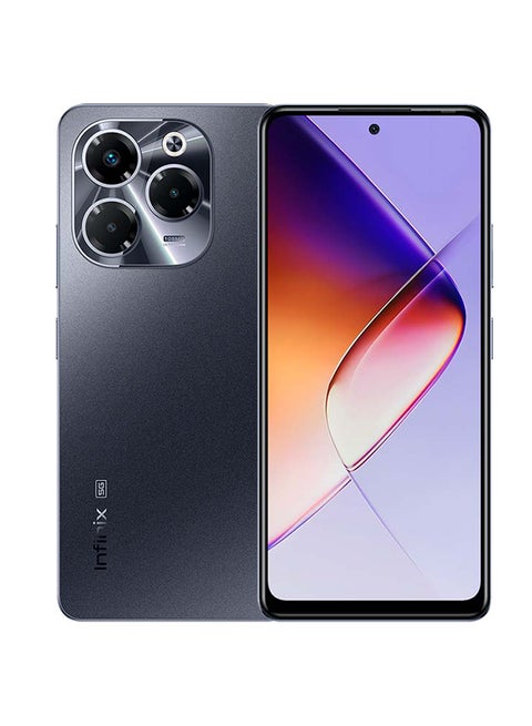 هاتف Note40X ثنائي الشريحة باللون الأسود اللامع وذاكرة وصول عشوائي (RAM) سعة 8+8 جيجابايت وذاكرة داخلية سعة 256 جيجابايت يدعم تقنية 5G - إصدار الشرق الأوسط