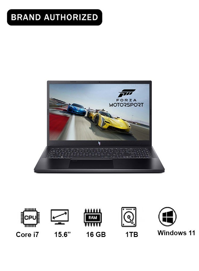 أيسر كمبيوتر محمول للألعاب Nitro V ANV15 بشاشة FHD IPS مقاس 15.6 بوصة ومعدل تحديث 144 هرتز، ومعالج Core i7-13620H من الجيل الثالث عشر بتردد يصل إلى 4.90 جيجاهرتز/ذاكرة وصول عشوائي 16 جيجابايت/محرك أقراص SSD سعة 1 تيرابايت/بطاقة رسومات Nvidia Geforce RTX 4050 سعة 6 جيجابايت/نظام التشغيل Windows 11 - Image 1