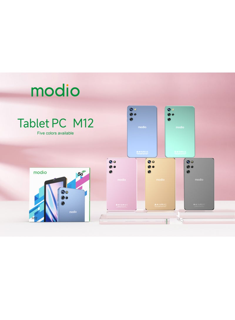 modio - M12 7 Inch HD IPS Display Dual SIM Support 6GB RAM 256GB 5G 2.0MP Front And 5.0MP Rear Cameras 4000mAH Battery Android Tablet - International Version(Gold) - Image 1