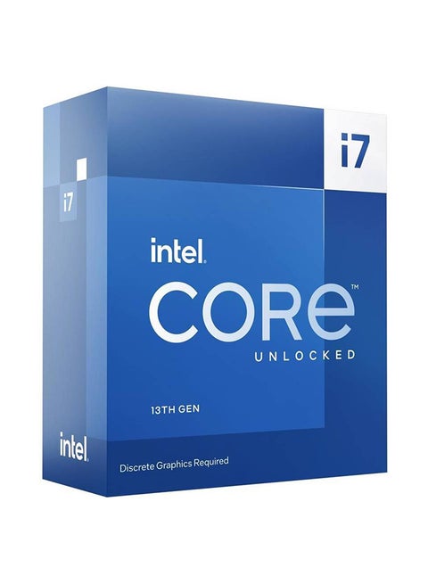 Core i7-13700KF 3.4GHz Processor, 13th Gen LGA1700, 16 Cores, 24 Threads, 30M Cache, 128 GB Max Memory, 5.4GHz Max Turbo Freq, 2 Channel DDR5-5600, 3.4GHz P-Core Clock Speed