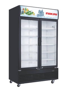 1200L Double Door Chiller Fridge Commercial | No Frost Chiller | Tropical Compressor | Digital Display Auto Defrost LED Light Adjustable Shelves Castor Wheels Tempered Glass 1200 L 500 W NSF1200FFH Black - pnsku/N70092272V/45/_/1720705629/9b11dd34-655b-4236-ba01-c2935220d78d