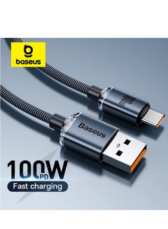 بيسوس كابل نوع C 1.2 متر كابل USB C سلك نايلون مضفر للشحن السريع سلك USB لسلسلة iPhone 15، Samsung Galaxy S24، Note 20، M52، A13، A23، A53، MacBook Pro/Air، Nintendo Switch، Huawei، GoPro Hero 7، PS5 إلخ  - Image 1