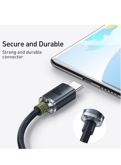 بيسوس كابل نوع C 1.2 متر كابل USB C سلك نايلون مضفر للشحن السريع سلك USB لسلسلة iPhone 15، Samsung Galaxy S24، Note 20، M52، A13، A23، A53، MacBook Pro/Air، Nintendo Switch، Huawei، GoPro Hero 7، PS5 إلخ  - Image 5