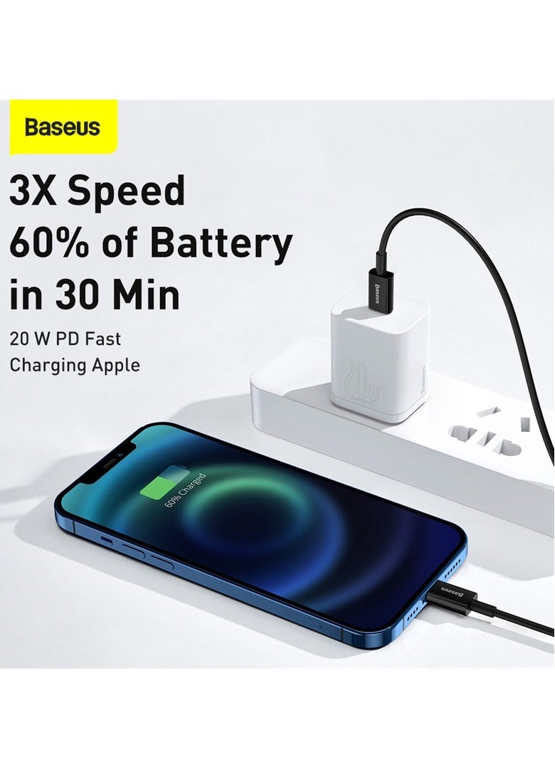 Baseus iPhone Charger Cable (2m) USB C to Lightning Cable Fast Charging Power Delivery PD 20W iPhone Cable Superior Series for iPhone 14/14 Pro/14 Plus/14 Pro Max, iPad Pro, iPhone 8-13 All Series Black  - Image 3