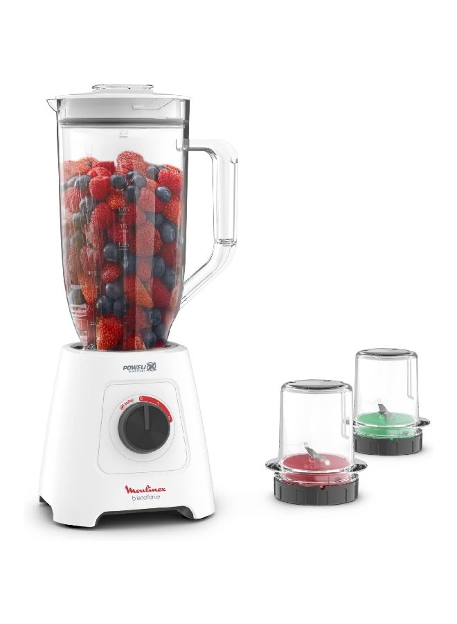 مولينكس خلاط بقوة 600 واط بتقنية سحق الثلج XXL، أبيض وشفاف بسعة 2.8 لتر، طراز LM458127 2.8 L 600 W LM458127 - Image 2