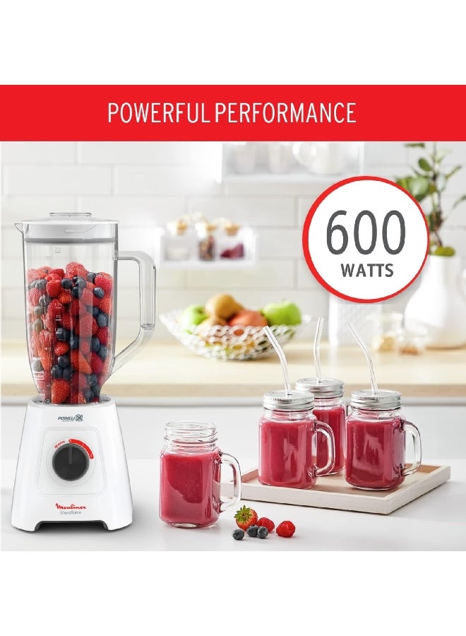 مولينكس خلاط بقوة 600 واط بتقنية سحق الثلج XXL، أبيض وشفاف بسعة 2.8 لتر، طراز LM458127 2.8 L 600 W LM458127 - Image 5