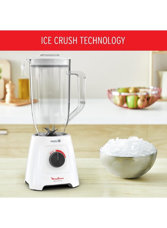 مولينكس خلاط بقوة 600 واط بتقنية سحق الثلج XXL، أبيض وشفاف بسعة 2.8 لتر، طراز LM458127 2.8 L 600 W LM458127 - Image 4
