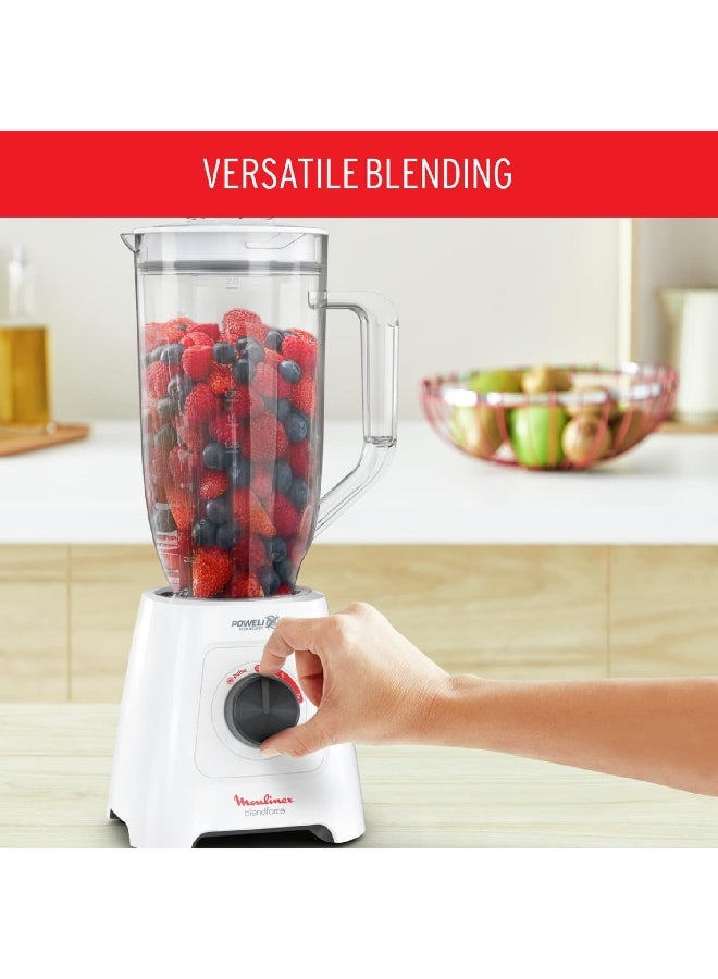 مولينكس خلاط بقوة 600 واط بتقنية سحق الثلج XXL، أبيض وشفاف بسعة 2.8 لتر، طراز LM458127 2.8 L 600 W LM458127 - Image 3