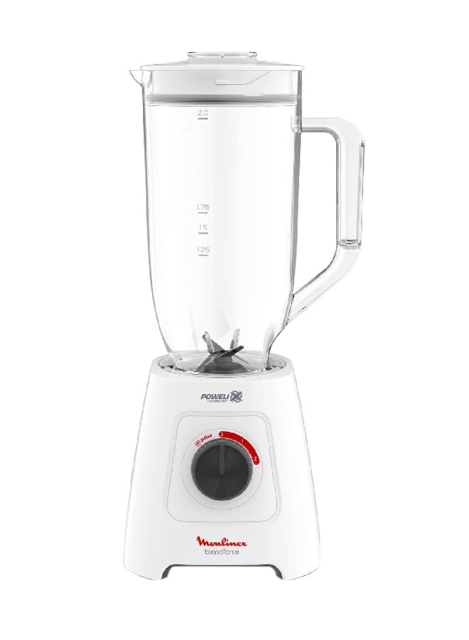 مولينكس خلاط بقوة 600 واط بتقنية سحق الثلج XXL، أبيض وشفاف بسعة 2.8 لتر، طراز LM458127 2.8 L 600 W LM458127 - Image 1