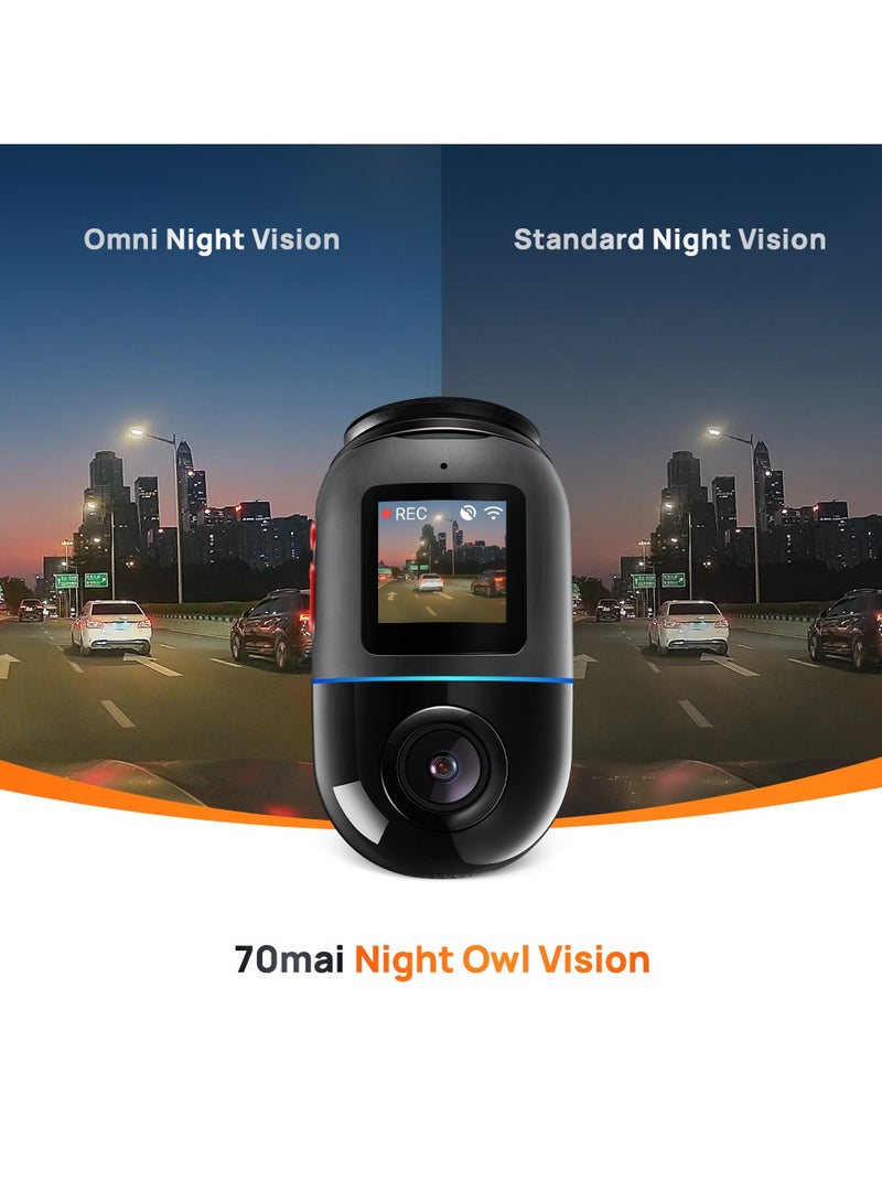 70mai Dash Camera X200 Omni 360 Digree Dash Camera 1080P 60FPS 32GB eMMC Storage Black  - Image 4