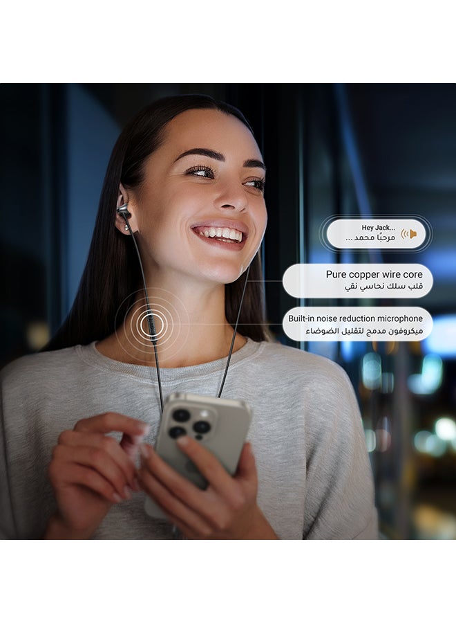 سماعات أذن USB-C سلكية داخل الأذن مع التحكم في مستوى الصوت، سماعات أذن USB Type-C مع ميكروفون مضاد للضوضاء ومشغل 10 مم، لسلسلة iPhone 15، سلسلة Samsung S24/S23/S22، iPad Pro، iPad Air، إلخ.